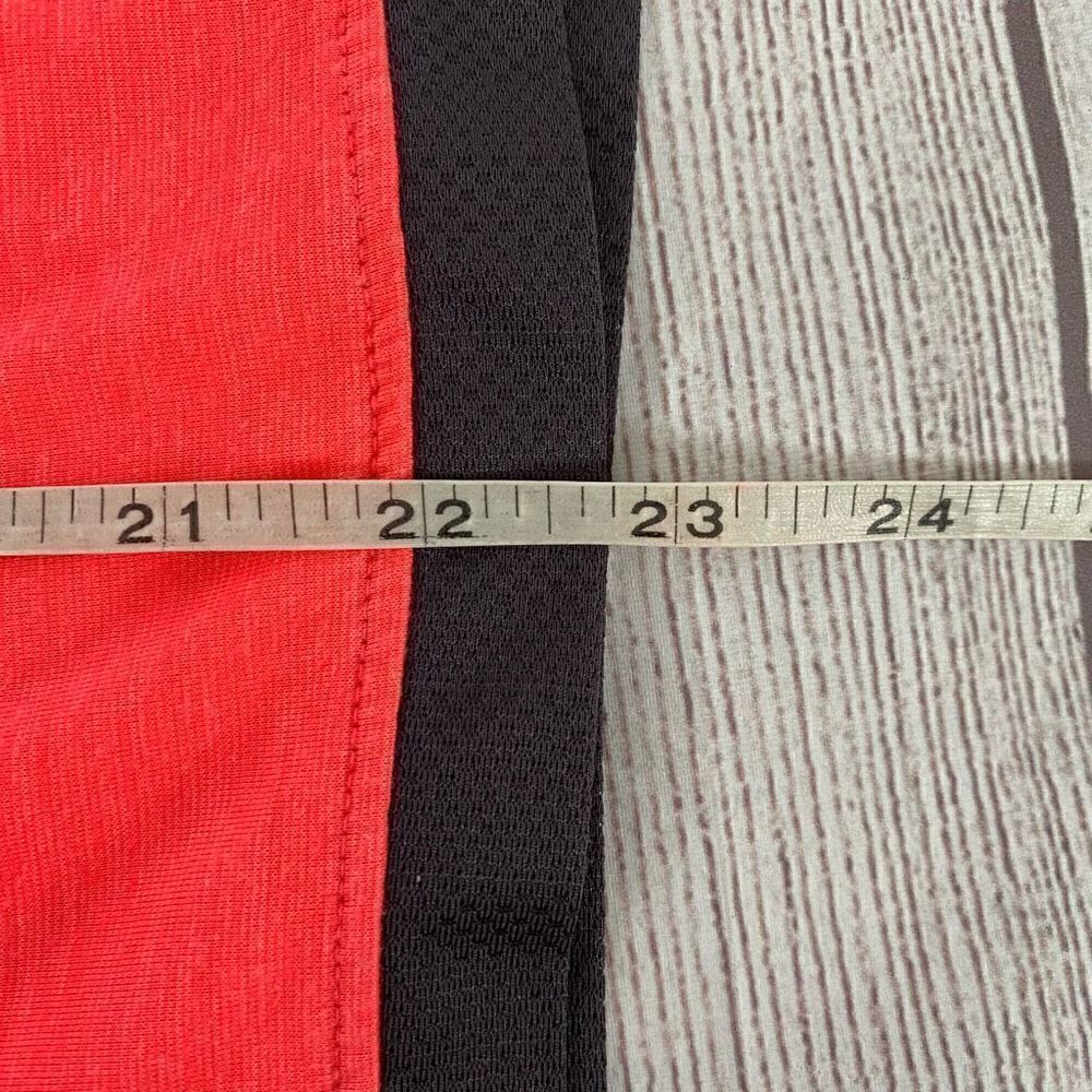 Avia women S Longsleeve Crewneck activewear top w/mesh side sleeves orange/black - Picture 12 of 13